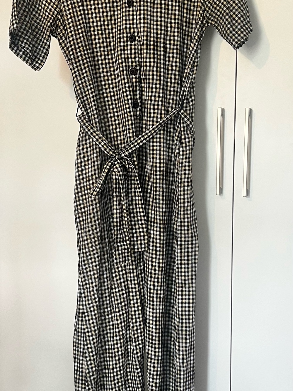 Ace & Jig Black and Cream Checked Jumpsuit
